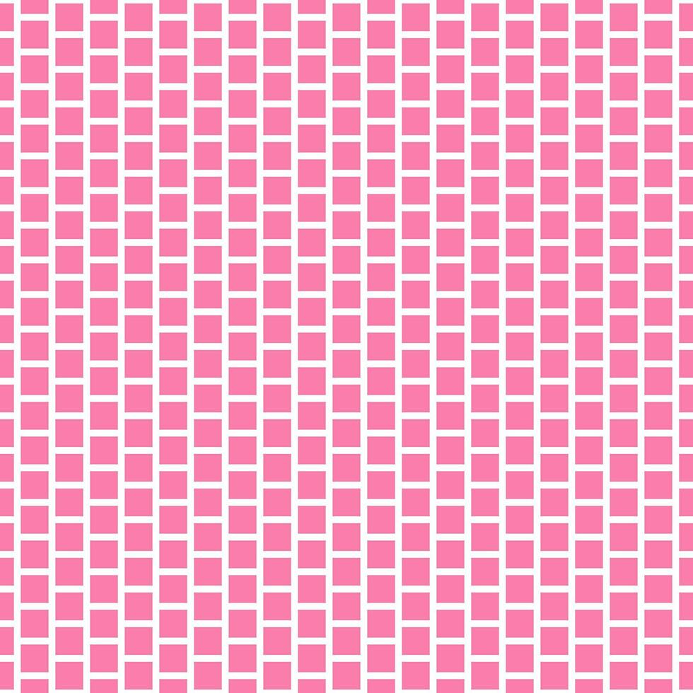 Seamless geometric pattern. Pink square on white background. Simple repeat ornament. Vector illustration