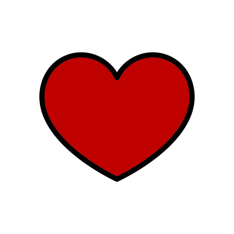 Heart red icons. Sign of love. Vector illustration