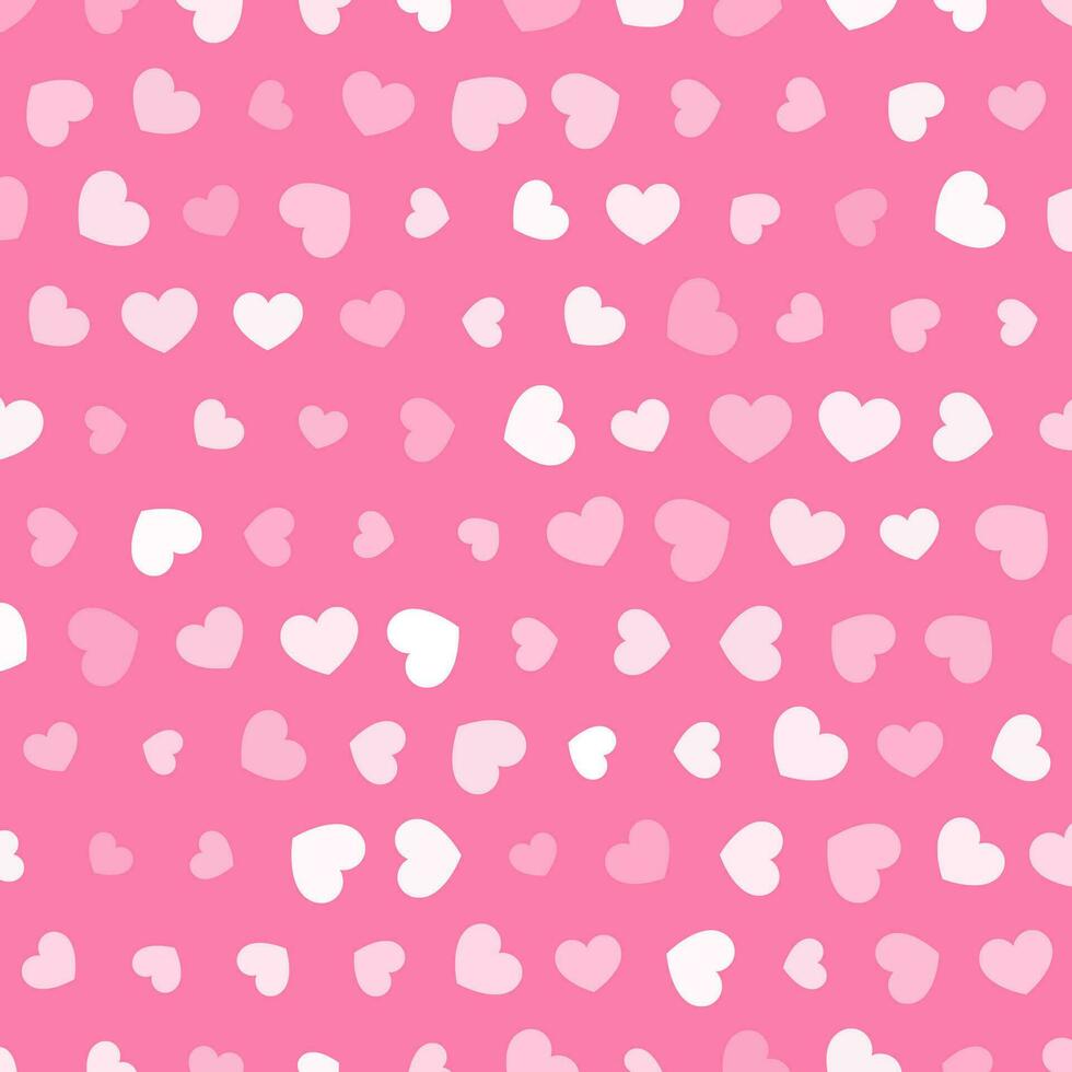 corazones modelo. blanco corazones en rosado antecedentes. sencillo ornamento. vector ilustración