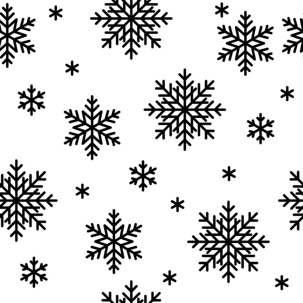 Christmas seamless pattern with snowflakes. Vector illustration