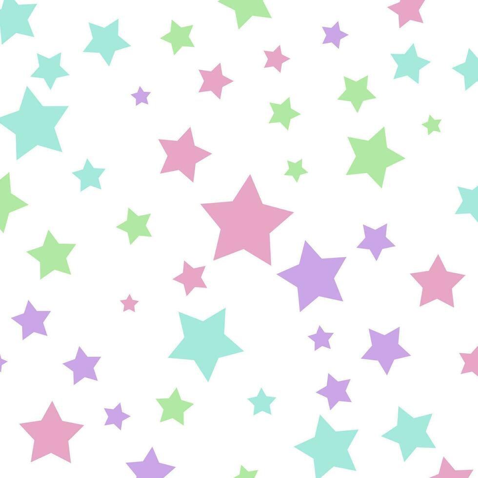 Abstract pattern with stars of different size on white background. Vector illustration