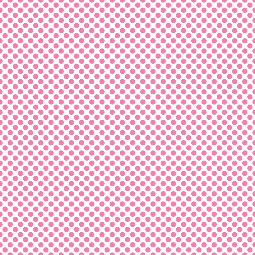 Seamless geometric pattern. Pink circle on white background. Simple repeat ornament. Vector illustration