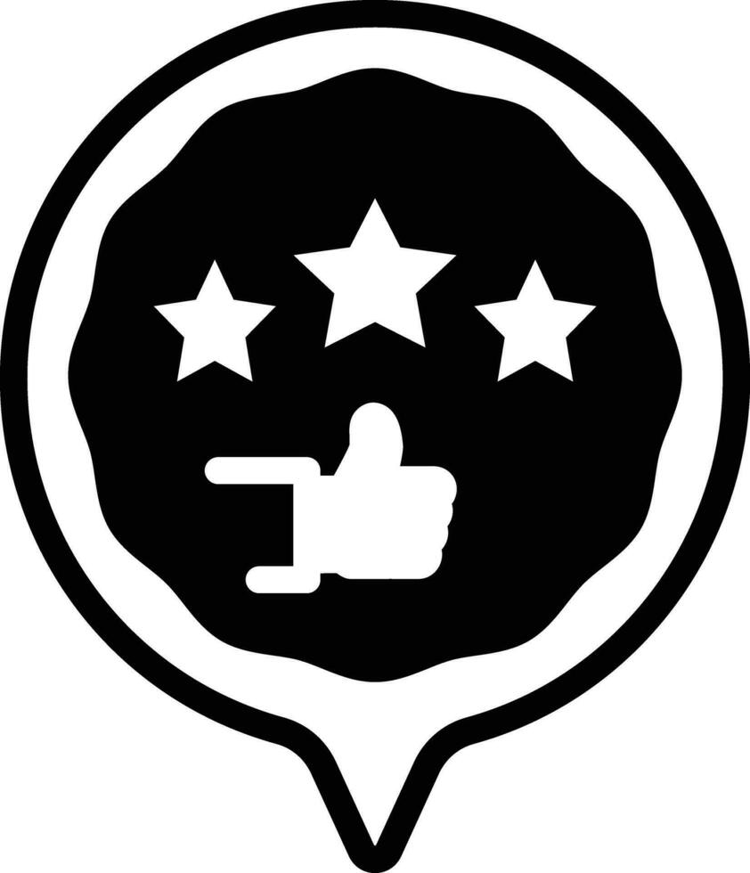 Solid icon for rated vector