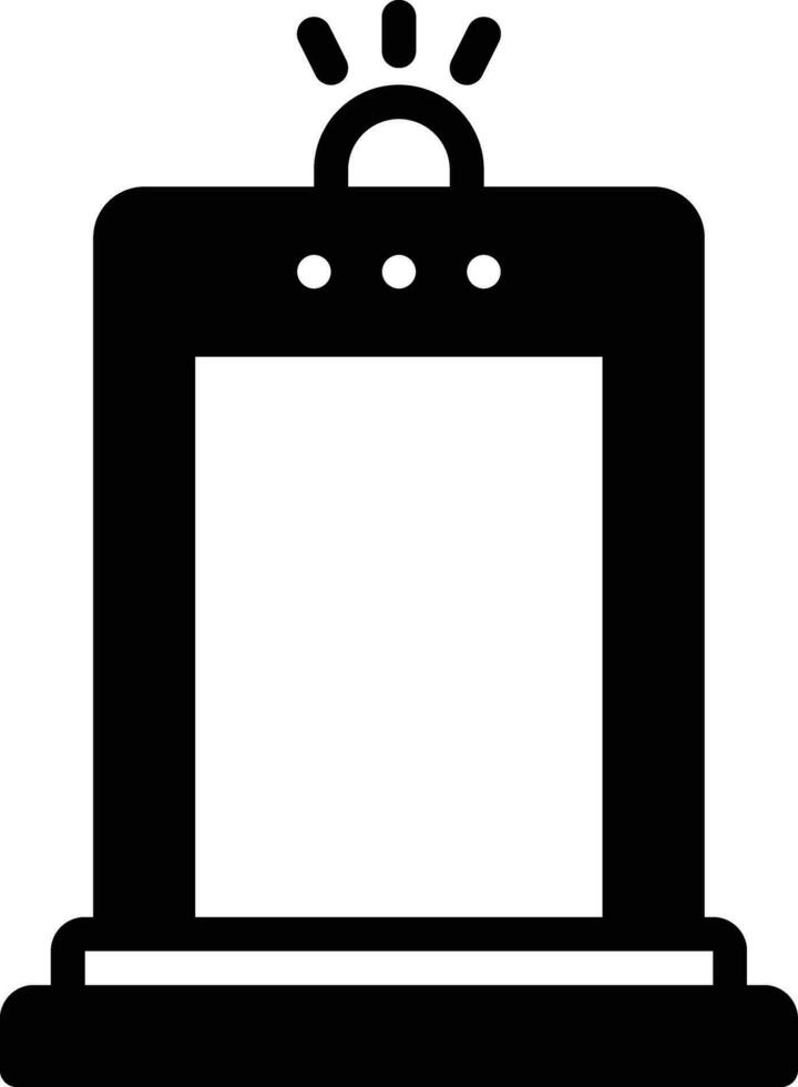 Solid icon for detector vector