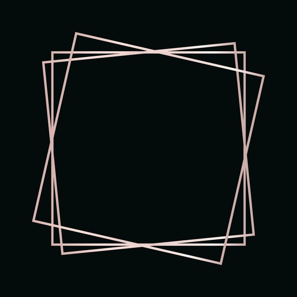 Rose gold geometric polygonal frame 35508355 Vector Art at Vecteezy