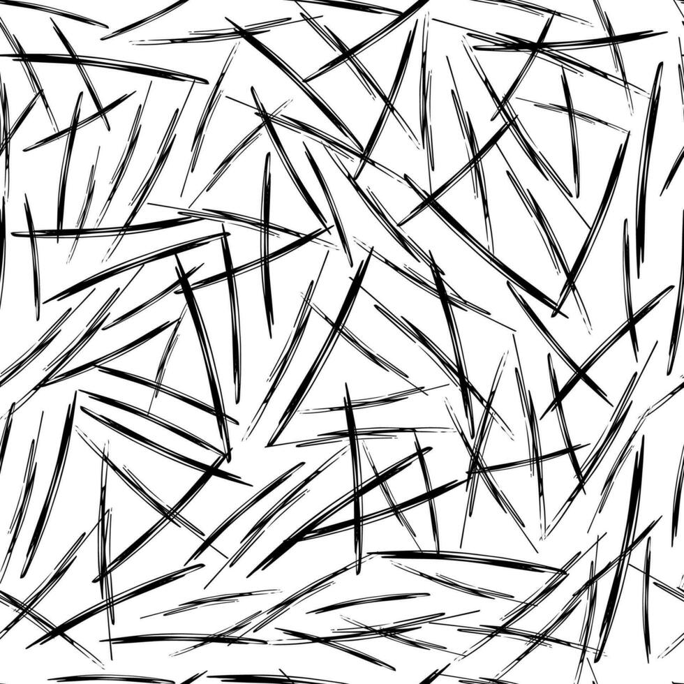 Seamless pattern with black pencil brushstrokes vector