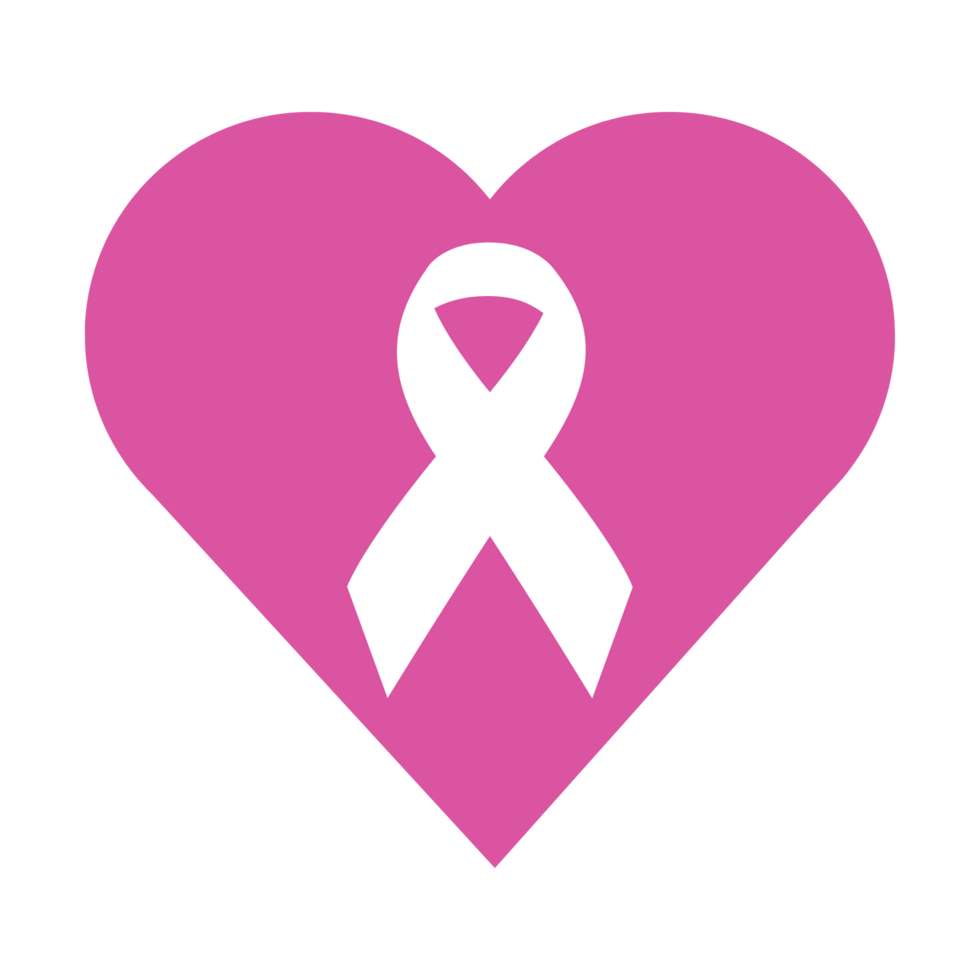 Breast Cancer Awareness Month. Pink Heart Ribbon 35508478 PNG