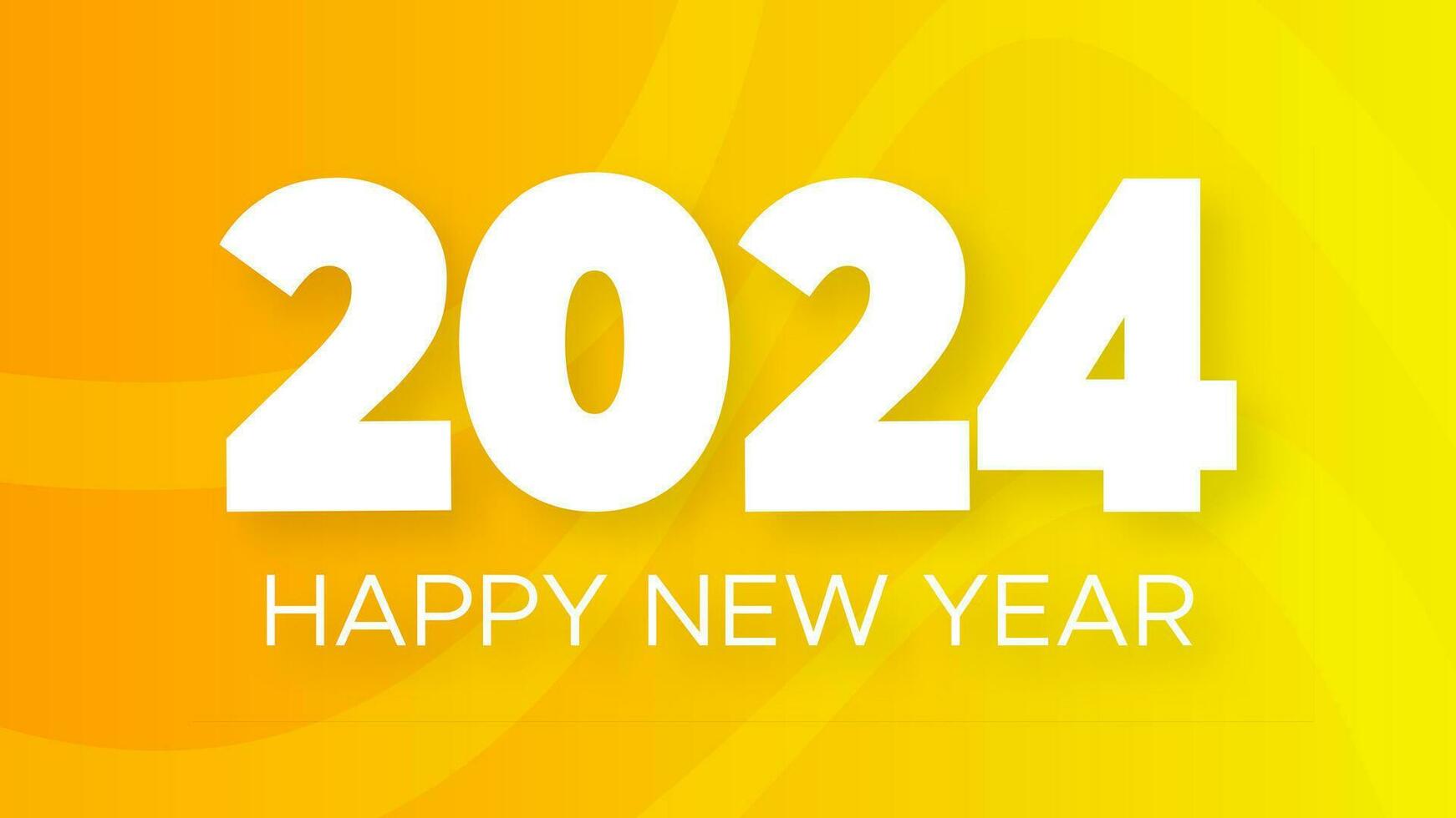 2024 Happy New Year on colorful background vector