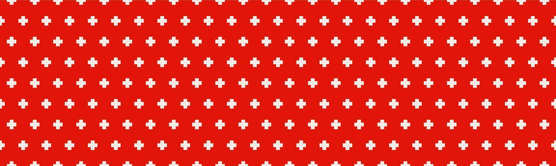 Seamless hospital background with plus symbols vector