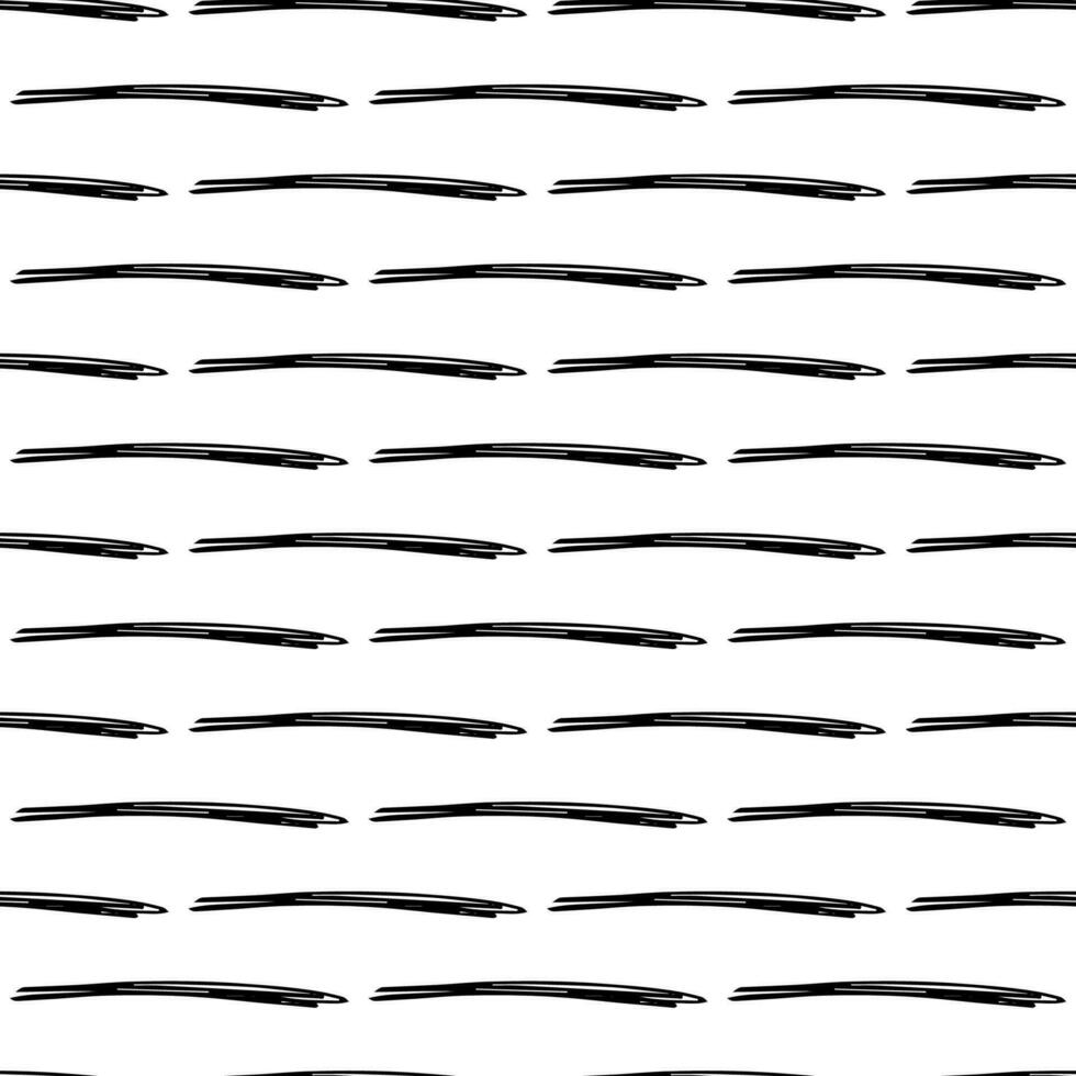 Seamless pattern with black pencil brushstrokes vector