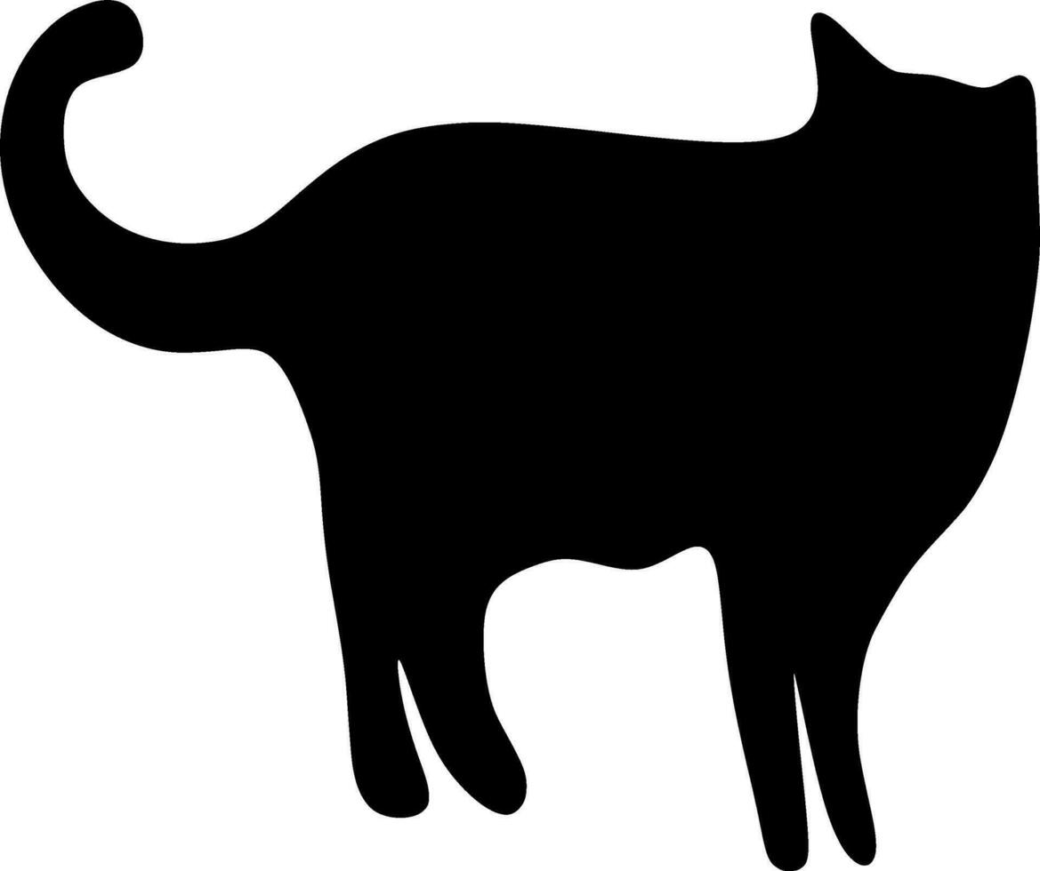 gato silueta vector en blanco antecedentes