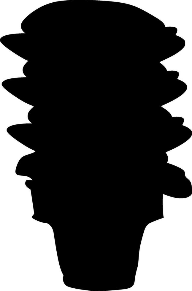 Ice Cream Silhouette Vector on white background