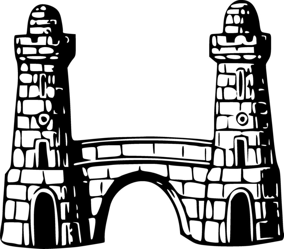 Castle Silhouette Vector on white background