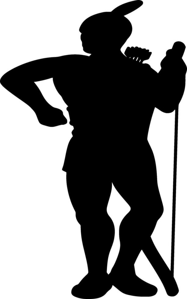 Indian Silhouette Vector on white background