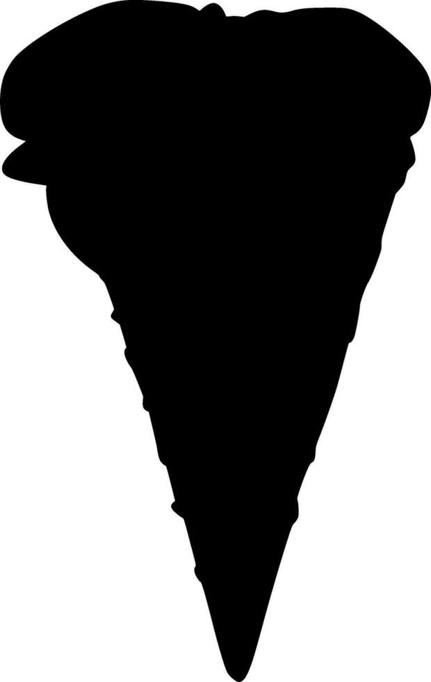 Ice Cream Silhouette Vector on white background