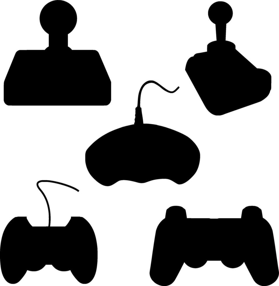 juego controlador silueta vector en blanco antecedentes