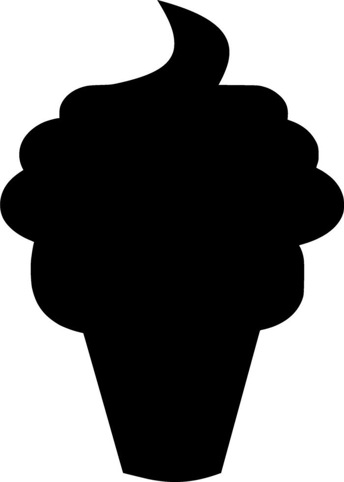 Ice Cream Silhouette Vector on white background