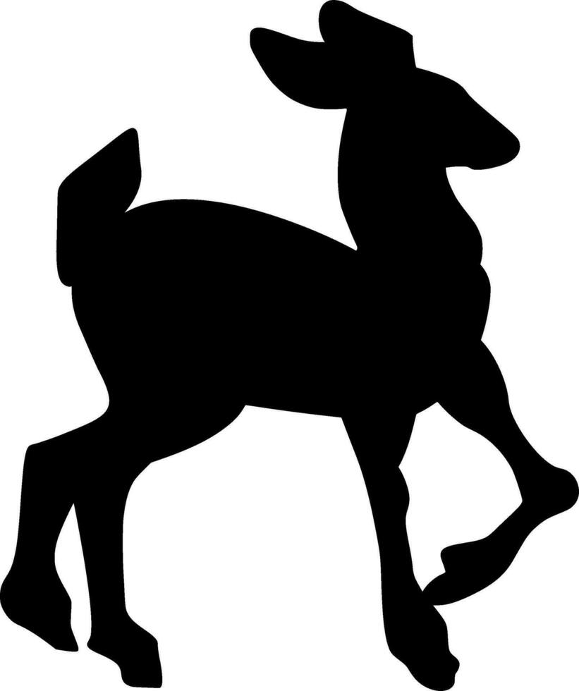 Deer Silhouette Vector on white background