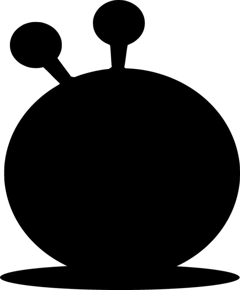 Alien Silhouette Vector on white background