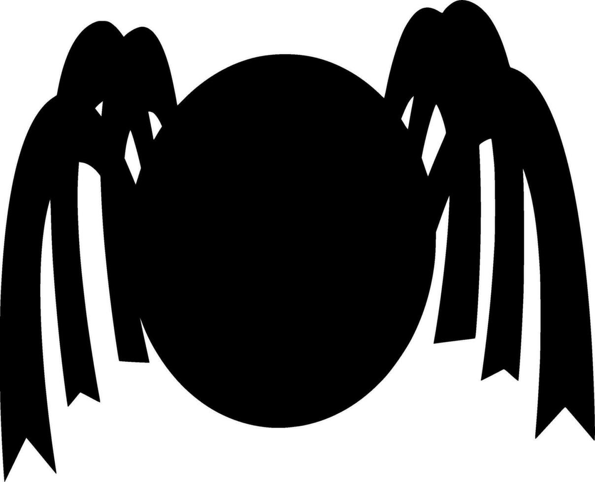 Alien Silhouette Vector on white background