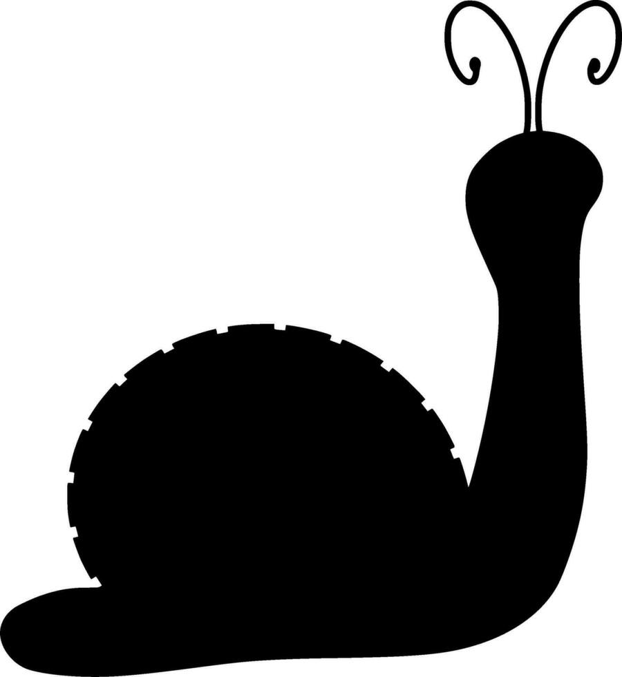 Snail Silhouette Vector on white background