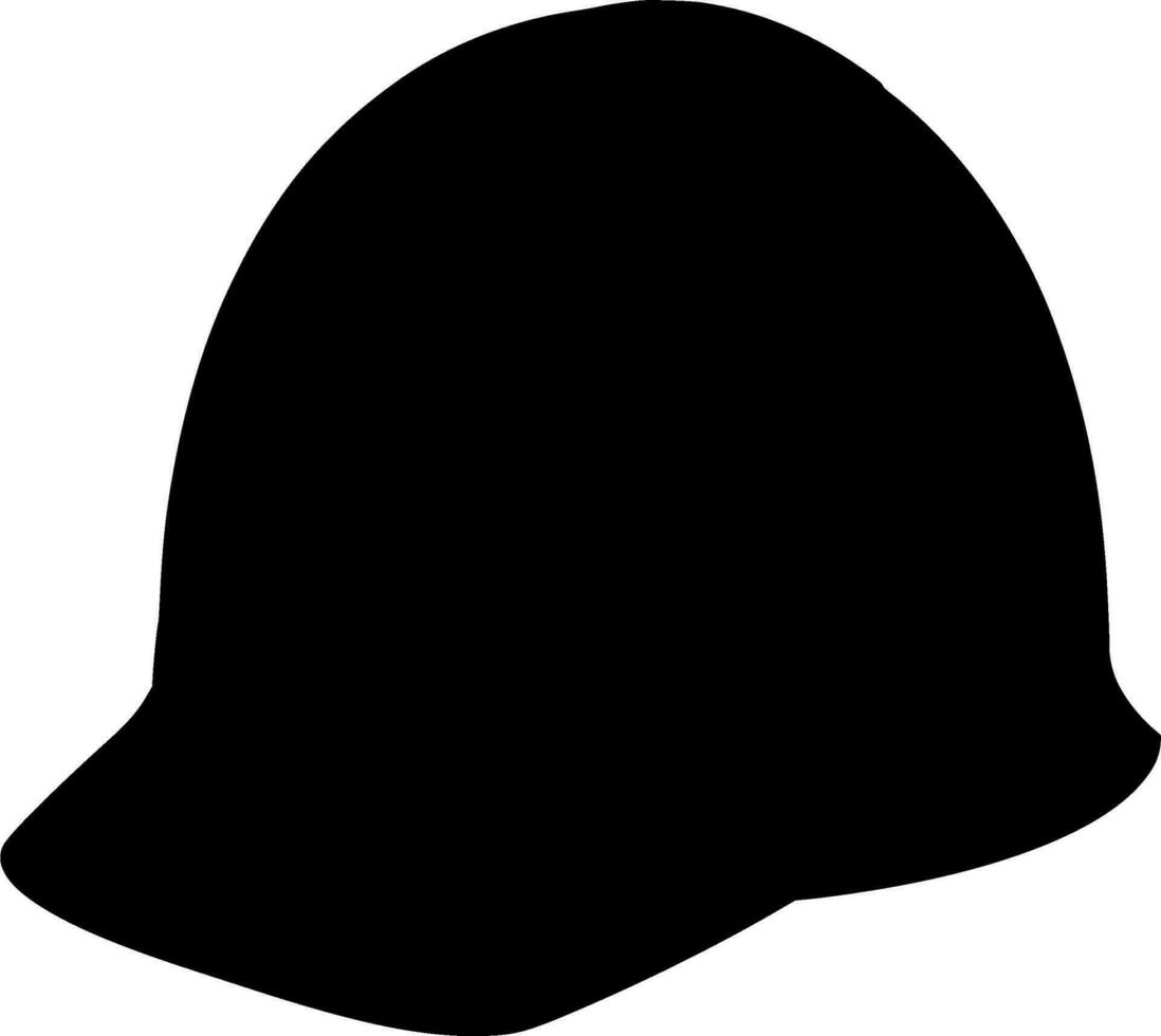 Helmet Silhouette Vector on white background