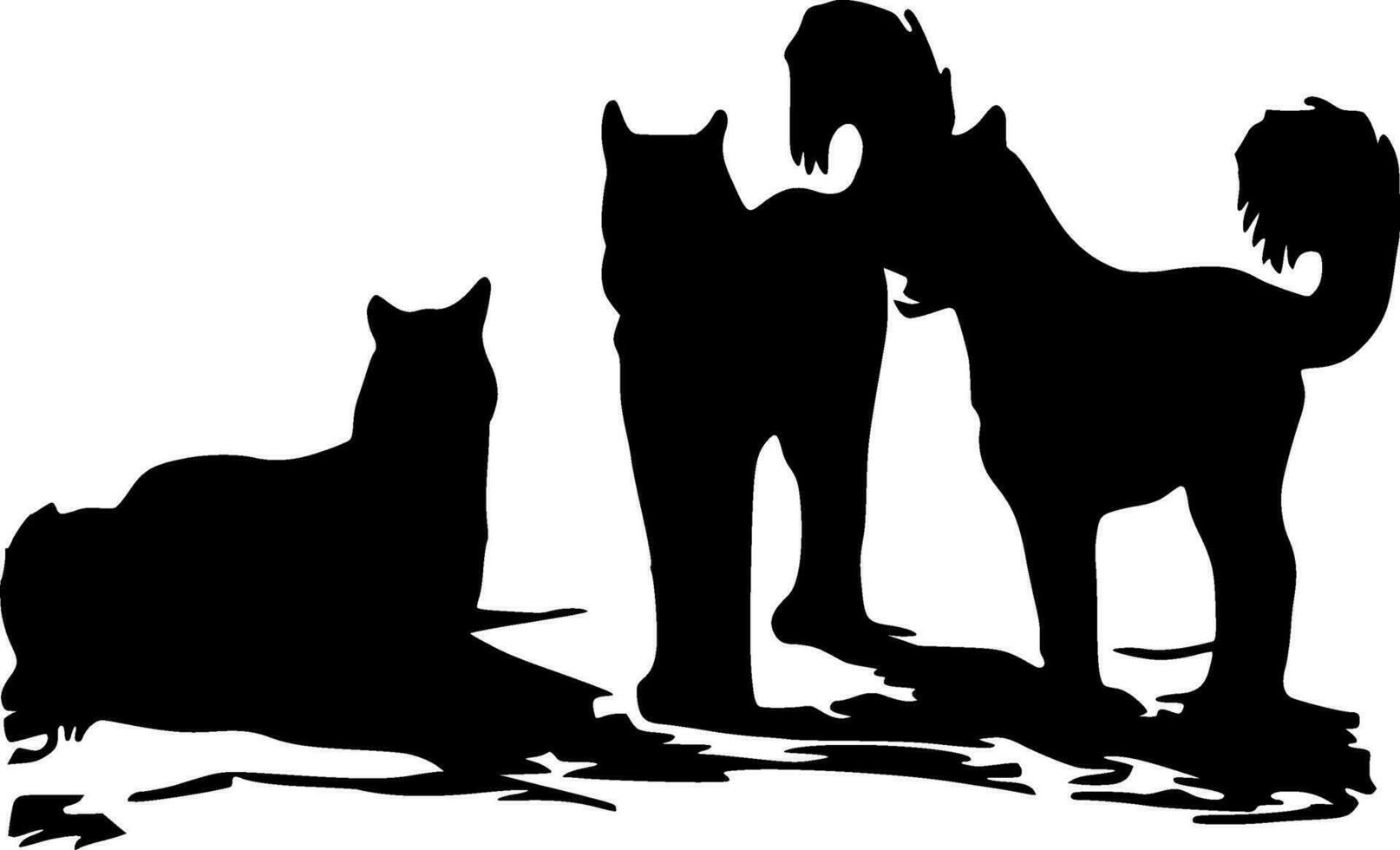 Wolf Silhouette Vector on white background