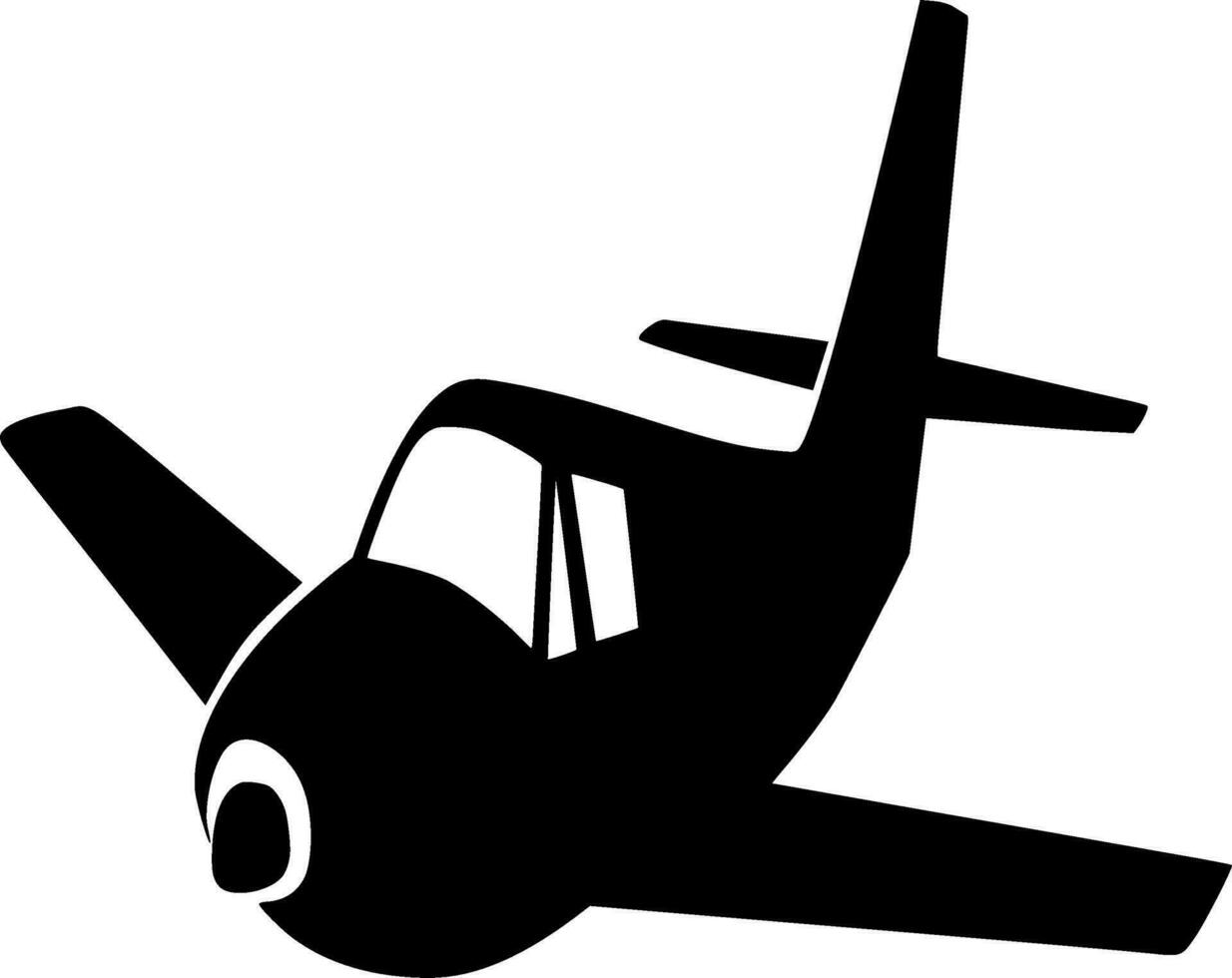 Airplane Silhouette Vector on white background