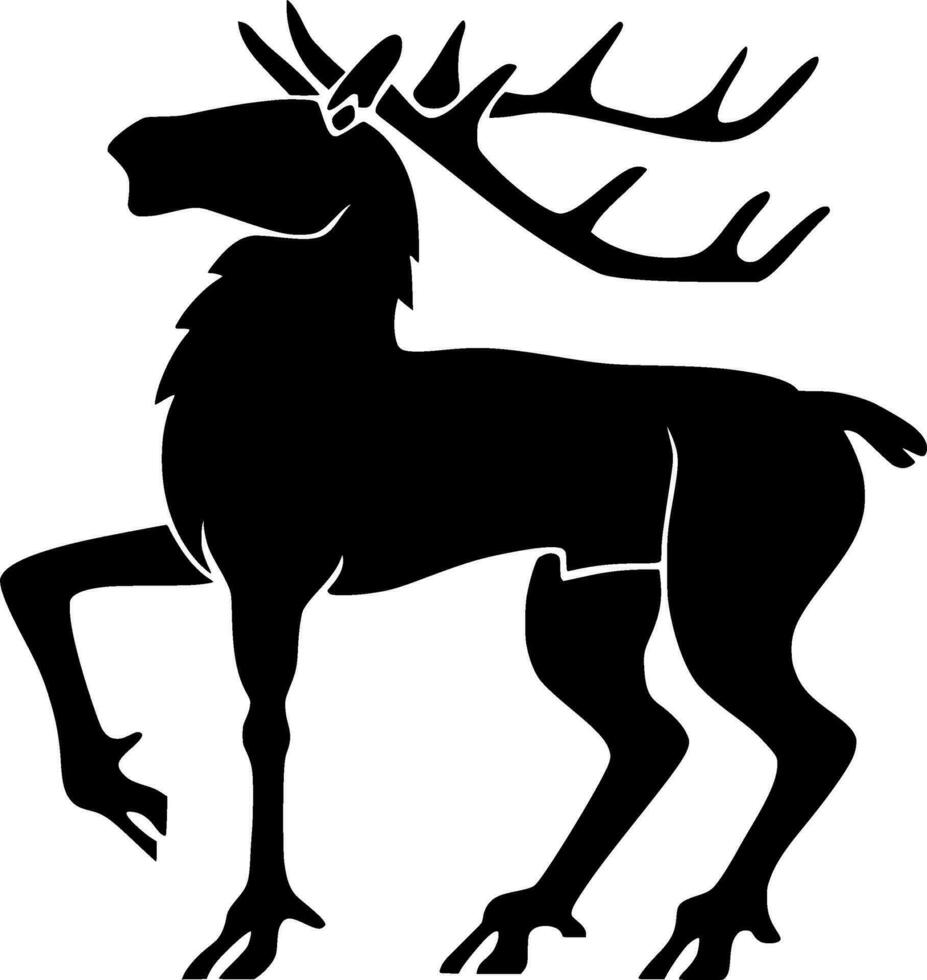 Deer Silhouette Vector on white background