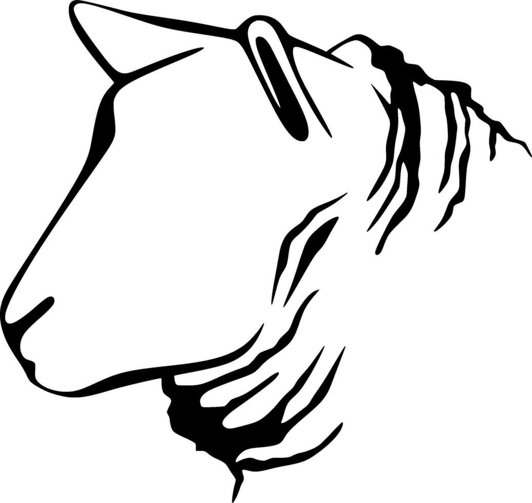 Sheep Silhouette Vector on white background