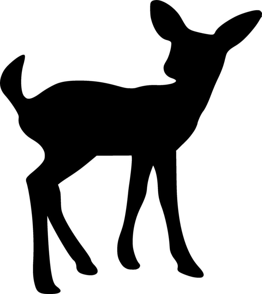 Deer Silhouette Vector on white background