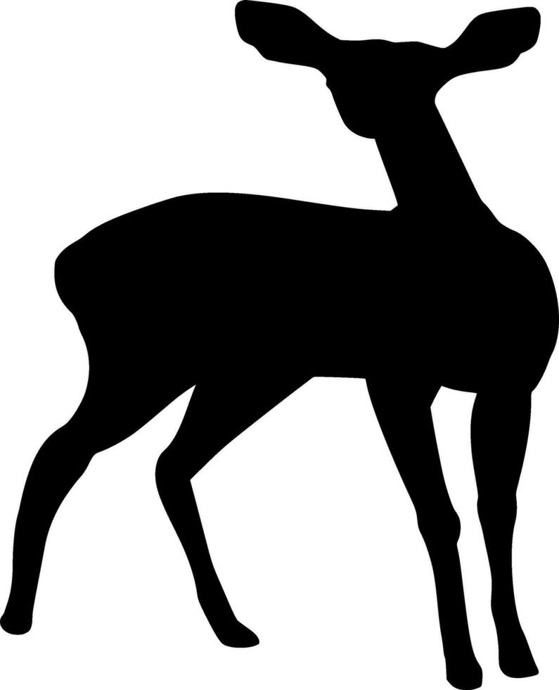 Deer Silhouette Vector on white background