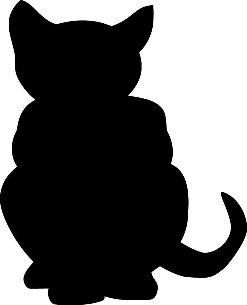 Cat Silhouette Vector on white background
