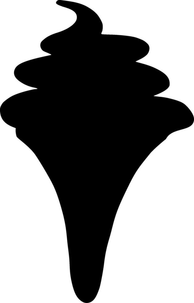 Ice Cream Silhouette Vector on white background