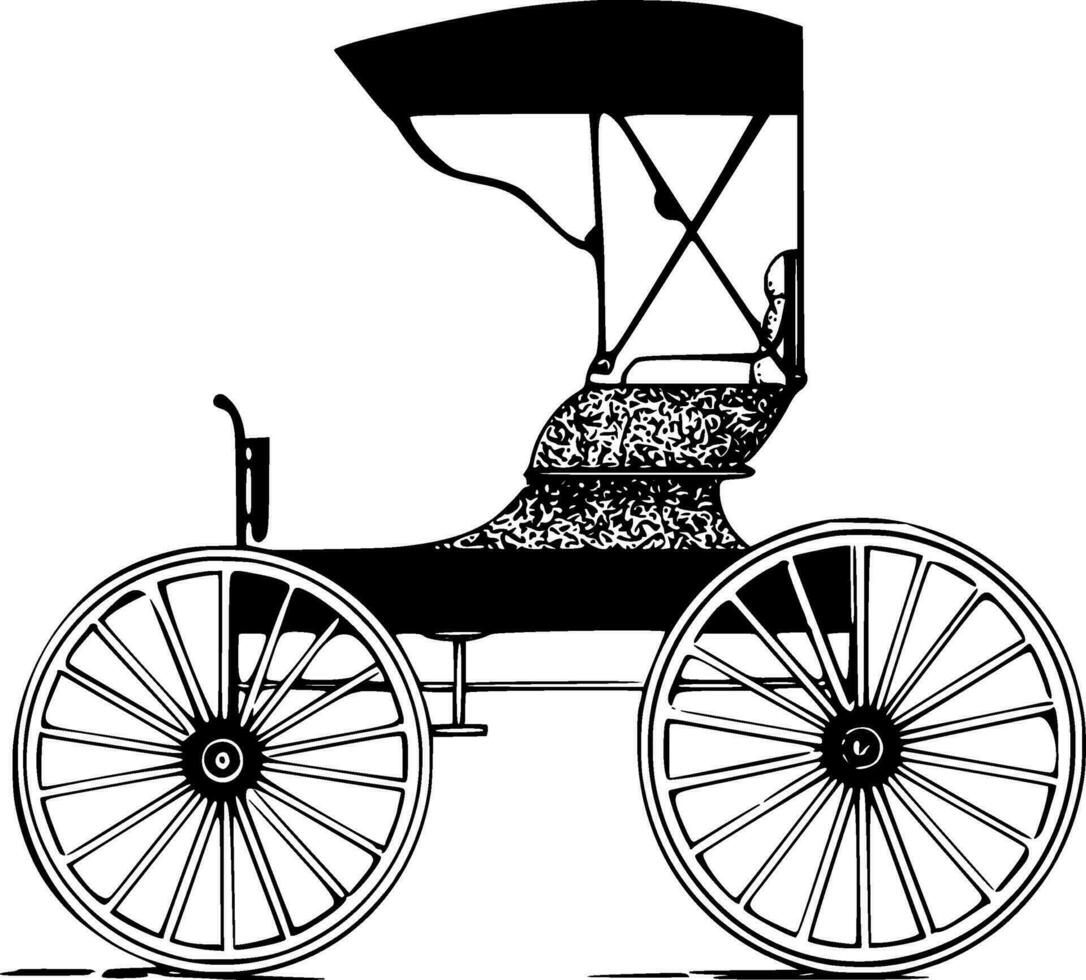 Carriage Silhouette Vector on white background