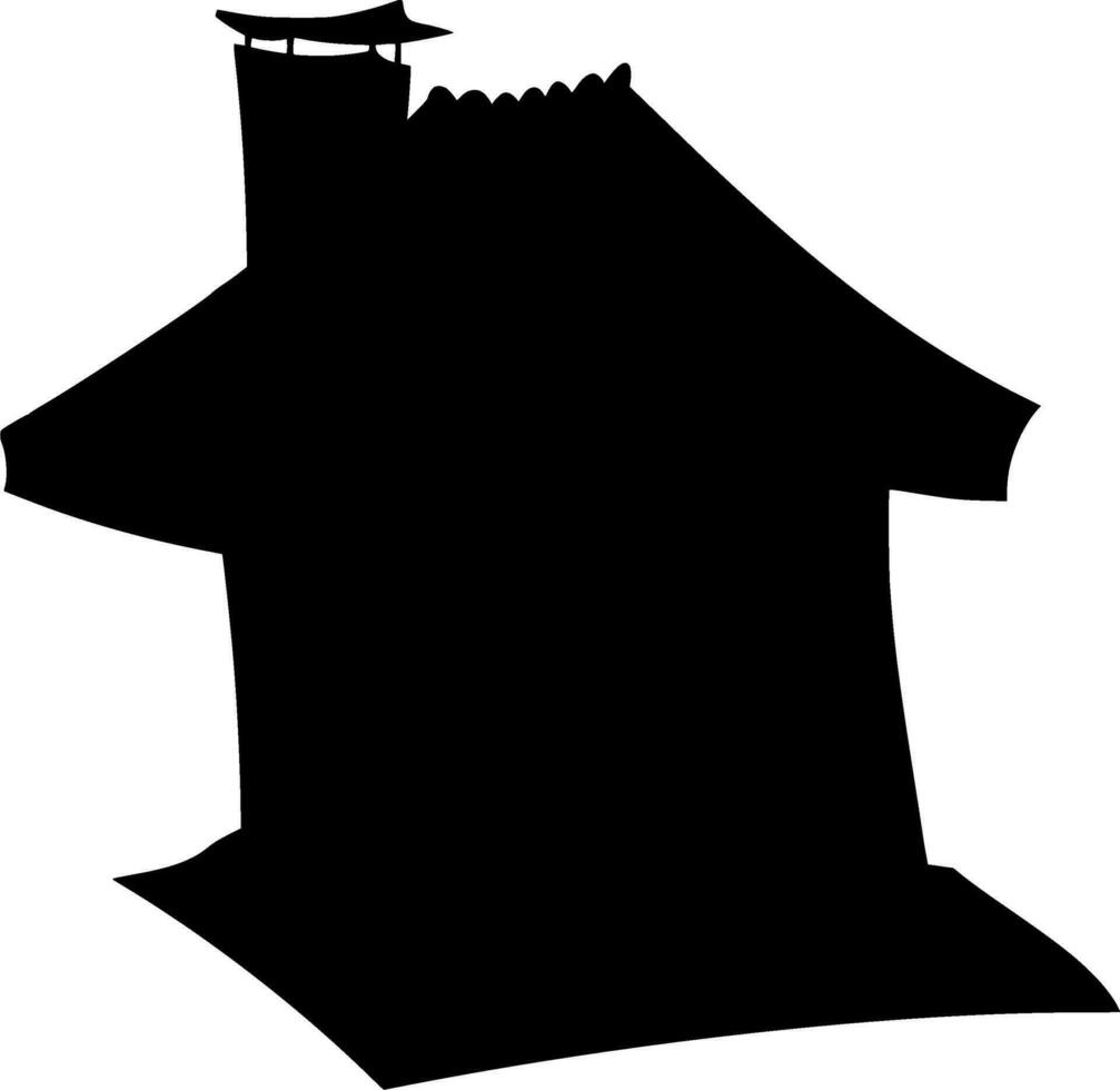 House Silhouette Vector on white background