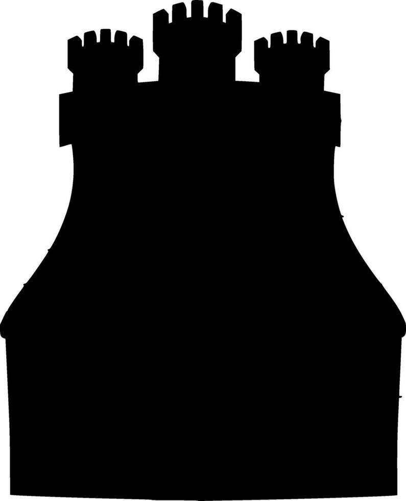 Castle Silhouette Vector on white background