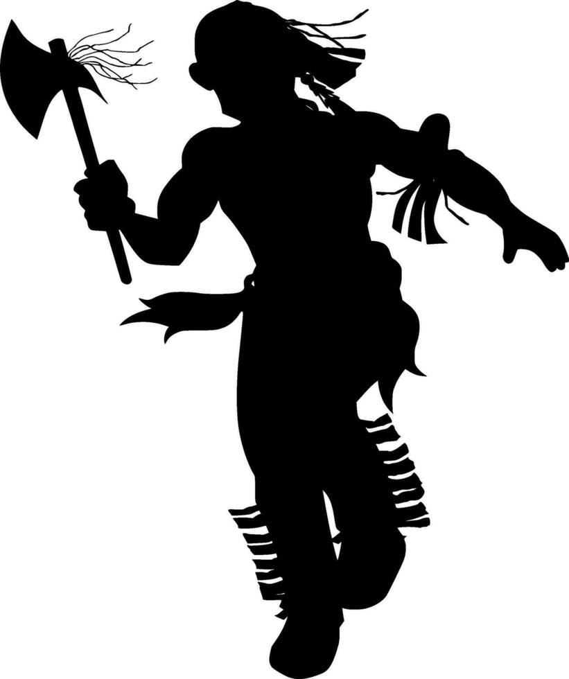 Indian Silhouette Vector on white background