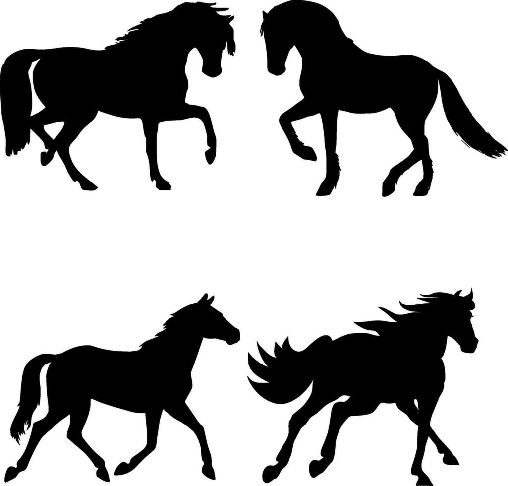 Horse Silhouette Vector on white background