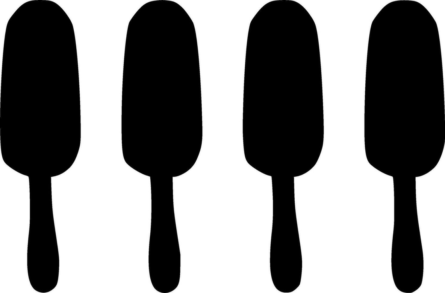 Ice Cream Silhouette Vector on white background