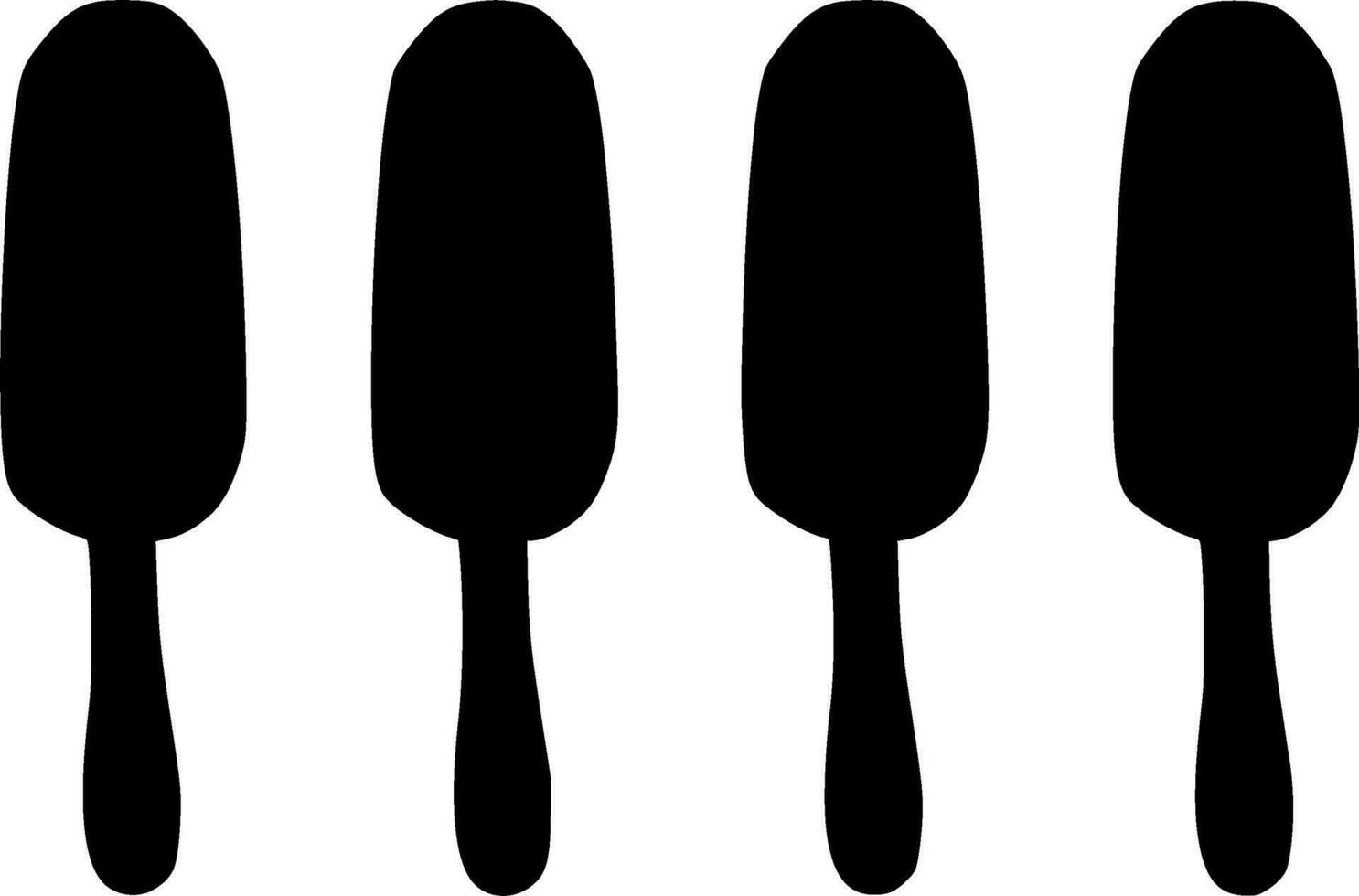 Ice Cream Silhouette Vector on white background