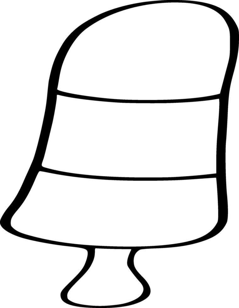Ice Cream Silhouette Vector on white background