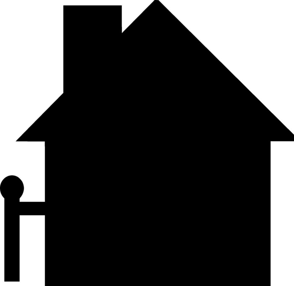 House Silhouette Vector on white background