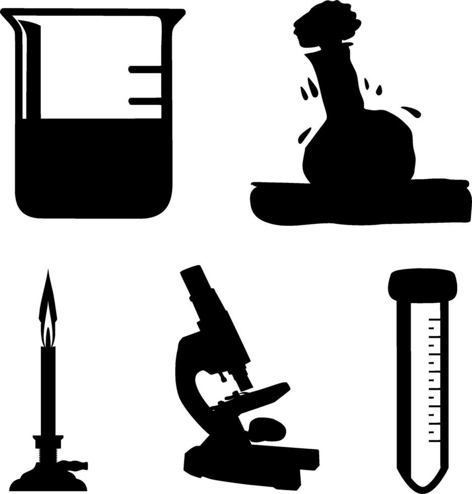 química silueta vector en blanco antecedentes