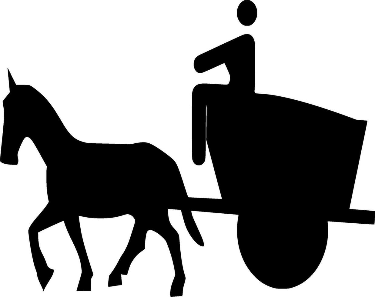 Carriage Silhouette Vector on white background