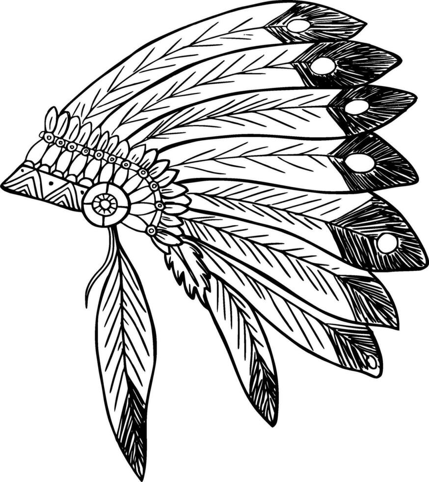 Indian Silhouette Vector on white background