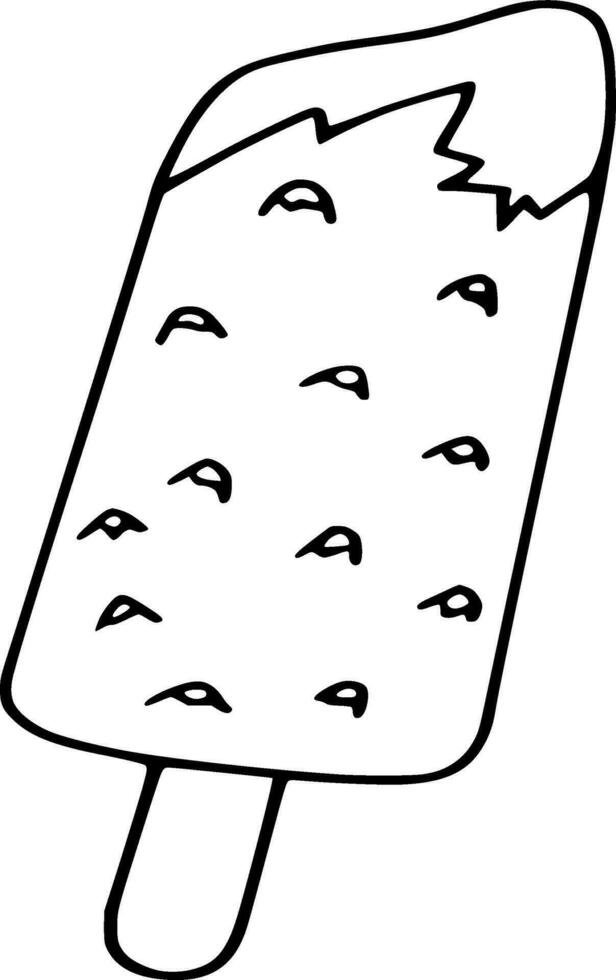 Ice Cream Silhouette Vector on white background
