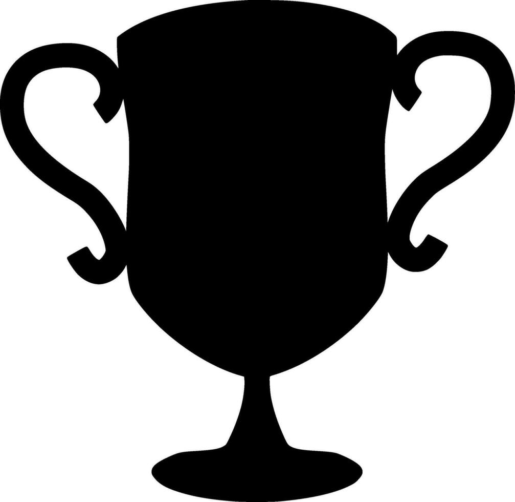 Trophy Silhouette Vector on white background