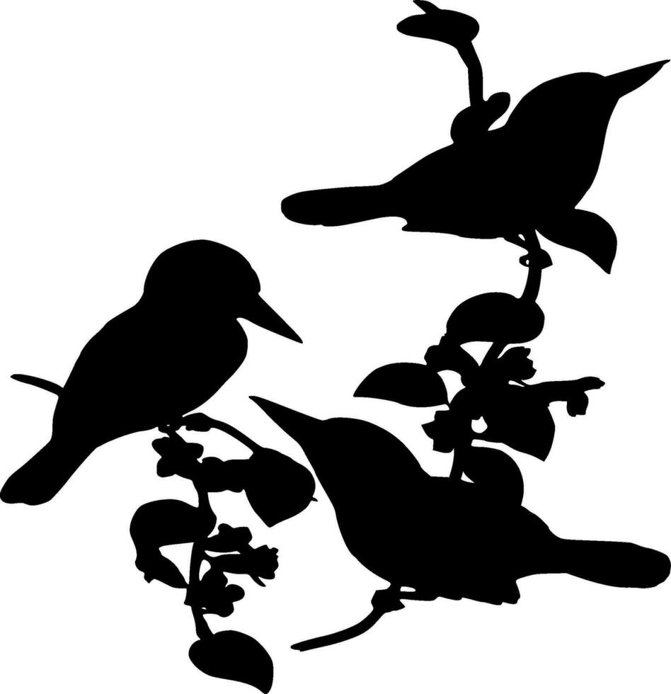 aves de libertad silueta vector en blanco antecedentes