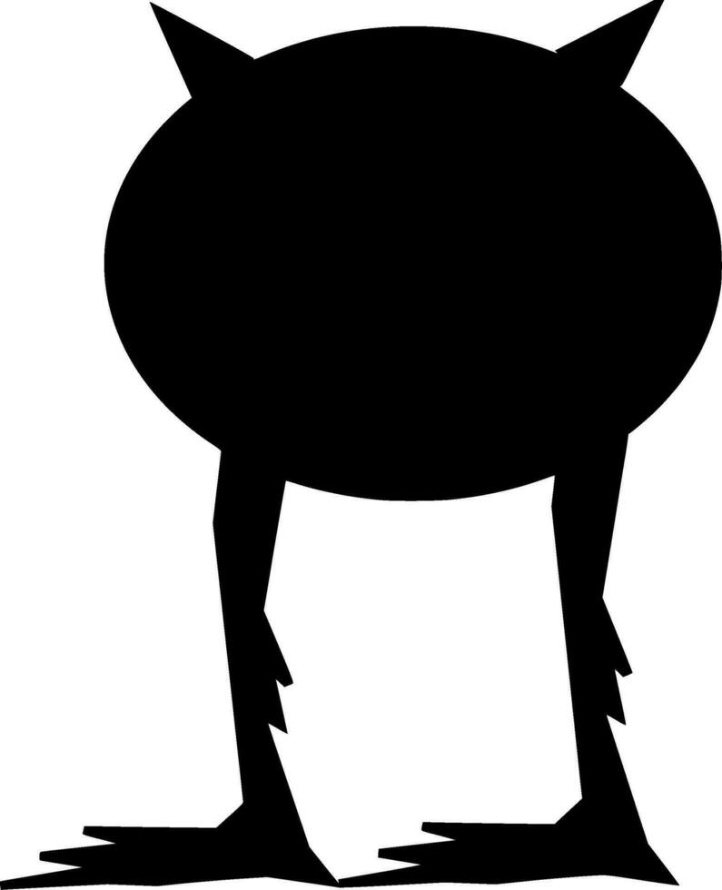 Alien Silhouette Vector on white background